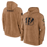 Men's Cincinnati Bengals  2023 Brown Salute To Service Pullover Hoodie