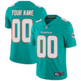 Men's Miami Dolphins Aqua Green Vapor Untouchable Limited Customized Jersey