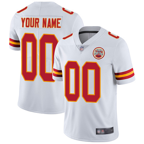 Men's Kansas City Chiefs White Vapor Untouchable Limited Customized Jersey