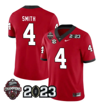 NCAA Georgia Bulldogs 2022-2023 Red Champions Customized Jersey