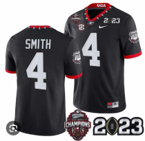 NCAA Georgia Bulldogs 2022-2023  Black Champions Customized Jersey