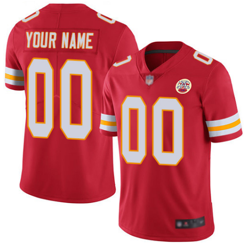 Men's Kansas City Chiefs Red Vapor Untouchable Limited Customized Jersey