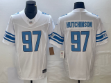Men's Detroit Lions #97 Aidan Hutchinson White 2023 F.U.S.E Vapor Untouchable Limited Jersey