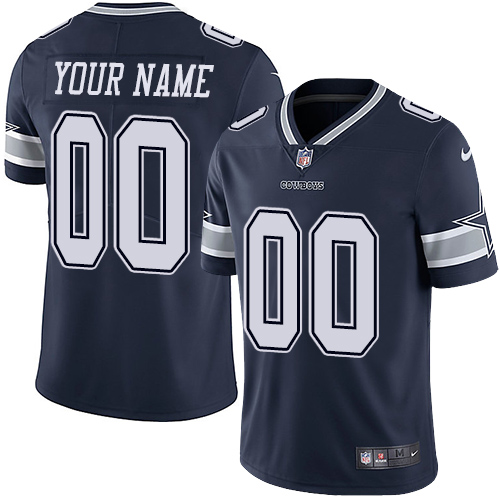 Men's Dallas Cowboys Customized Navy Vapor Untouchable Limited Jersey