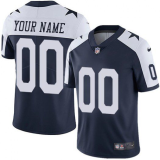 Men's Dallas Cowboys Customized Navy Thanksgiving Vapor Untouchable Limited Jersey