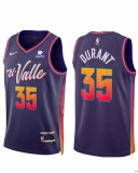 NBA Phoenix Suns #35 Kevin Durant Purple 2023/24 City Edition Stitched Basketball Jersey