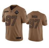 Men's Los Angeles Chargers #97 Joey Bosa 2023 Brown Salute To Service Limited Jersey