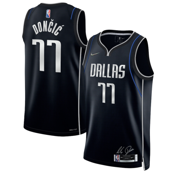 NBA Dallas Mavericks  #77 Luka Doncic 2022 Black Select Series MVP Swingman Jersey