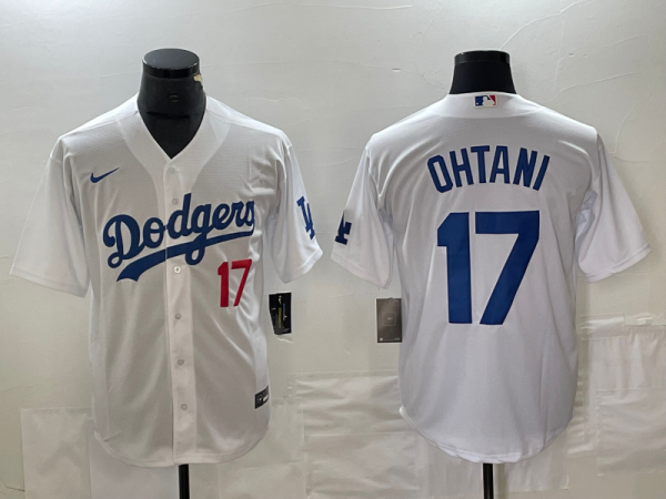 Men's Los Angeles Dodgers #17 Shohei Ohtani White Game Jersey