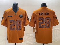 Men's Indianapolis Colts #28 Taylor 2023 Brown Salute To Service Limited Jersey