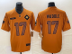 Men's Miami Dolphins #17 Waddle 2023 Brown Salute To Service Limited Jersey