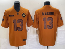 Men's Miami Dolphins #13 Dan Marino 2023 Brown Salute To Service Limited Jersey