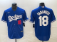 Men's Los Angeles Dodgers #18 Yoshinobu Yamamoto Blue Game Jersey