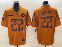 Men's Tennessee Titans #22 Derrick Henry 2023 Brown Salute To Service Limited Jersey