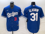 Copy Men's Los Angeles Dodgers #31 Tyler Glasnow Blue Cool Base Stitched Baseball Jersey