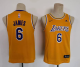 NBA Los Angeles Lakers #6 James Yellow Youth  Nike Jersey