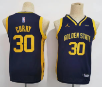 NBA Golden State Warriors #30 Stephen Curry Navy Youth Jersey