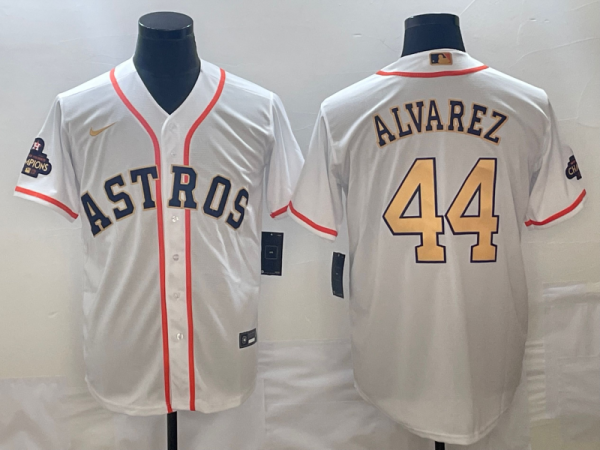 MLB Houston Astros #44 Yordan Alvarez White Game Nike Jersey