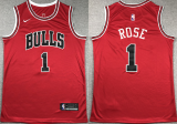 NBA Chicago Bulls #1 Nickname D-Rose Red Jersey