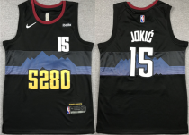 NBA Denver Nuggets #15 Nikola Jokic Black 2023 City Edition Stitched Basketball Jersey