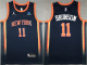 Men's New York Knicks #11 Jalen Brunson Navy 2023 Statement Edition Stitched Basketball Jersey