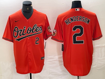 Men's Baltimore Orioles #2 Gunnar Henderson Orange Jersey