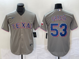 Men's Texas Rangers #53 Adolis García Grey Nike Game Jersey