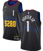 NBA Denver Nuggets #1 Michael Porter Jr. Black 2023 City Edition Stitched Basketball Jersey