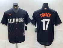 MLB Baltimore Orioles #17 Cowser Black 2023 City Connect Cool Base Stitched Jersey