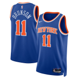 Men's New York Knicks #11 Jalen Brunson White Stitched Basketball Jersey