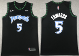 Men's Minnesota Timberwolves #5 Anthony Edwards Black Stitched Jersey