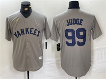 Men's New York Yankees #99 Aaron Judge Gray Cool Base Stitched Baseball Jersey