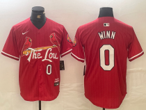 Men's St. Louis Cardinals #0 Masyn Winn Red 2024 City Connect Limited Stitched Jersey