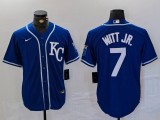 MLB Kansas City Royals #7 Witt Jr. Blue Game Nike Jersey