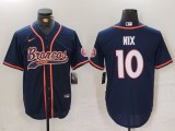Men's Denver Broncos #10 Bo Nix Navy 2024 Baseball Stitched Football Jersey