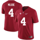 Nike Alabama Crimson Tide #4 Jalen Milroe Red 2012 SEC Patch College Football Jersey