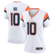 Women Denver Broncos #10 Bo Nix White 2024 F.U.S.E. Vapor Limited Stitched Football Jersey