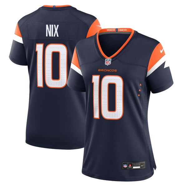 Women Denver Broncos #10 Bo Nix Navy 2024 F.U.S.E. Vapor Limited Stitched Football Jersey