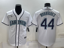 Men's Seattle Mariners #44 Julio Rodriguez White Game Nike Jersey