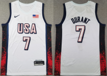 Men’s National Team #7 Kevin Durant 2024 USA Dream Team Olympics Jersey