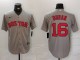 Men's Boston Red Sox #16 Jarren Duran Grey Game Nike Stitched Jersey