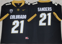 Men's Colorado Buffaloes #21 Shilo Sanders Black 2023 With PAC-12 Patch Stitched Jersey