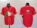 Men's San Francisco 49ers Blank Red Baseball Nike Jersey