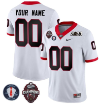 NCAA Georgia Bulldogs 2022-2023  Red Championship White Customized Jersey