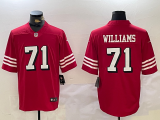 Men's San Francisco 49ers #71 Trent Williams Red Color Rush Limited Jersey