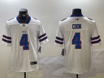 Men's Buffalo Bills #4 Cook White Vapor Untouchable Limited Stitched Jersey