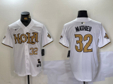 Men's New Orleans Saints #32 Tyrann Mathieu White Baseball Jersey