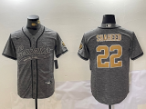 Men's New Orleans Saints #22 Shaheed Grey Baseball Jersey