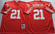 NFL San Francisco 49ers #21 Sanders Red Throwback Jersey