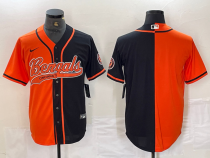 Men's Cincinnati Bengals Blank Split Baseball Jersey
